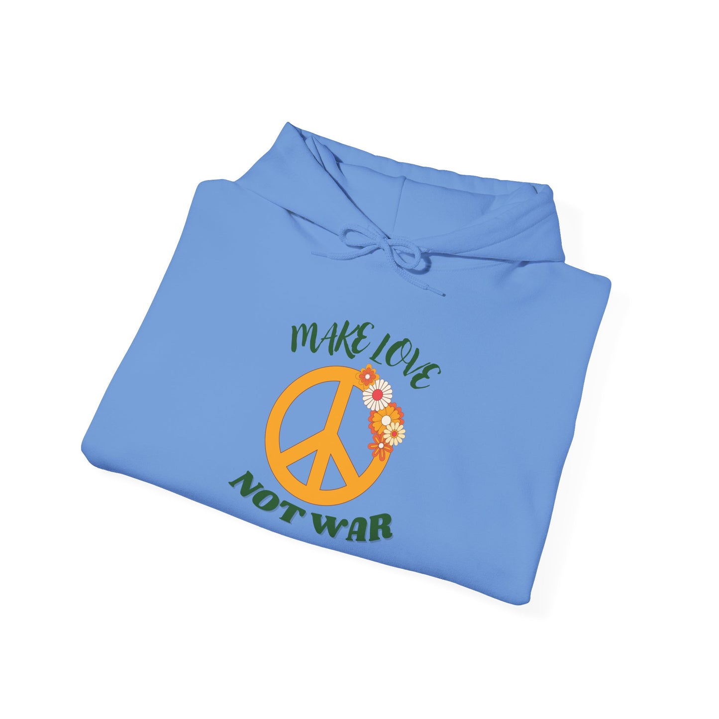 'Make Love Not War' Hoodie for Men & Women – Peaceful, Cozy & Sustainable