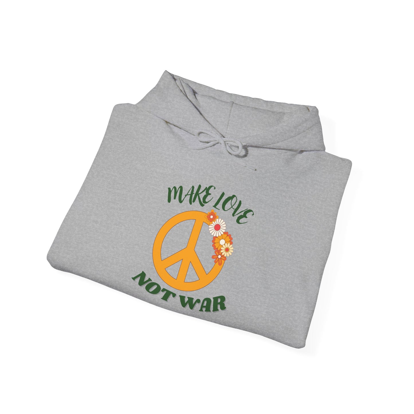 'Make Love Not War' Hoodie for Men & Women – Peaceful, Cozy & Sustainable